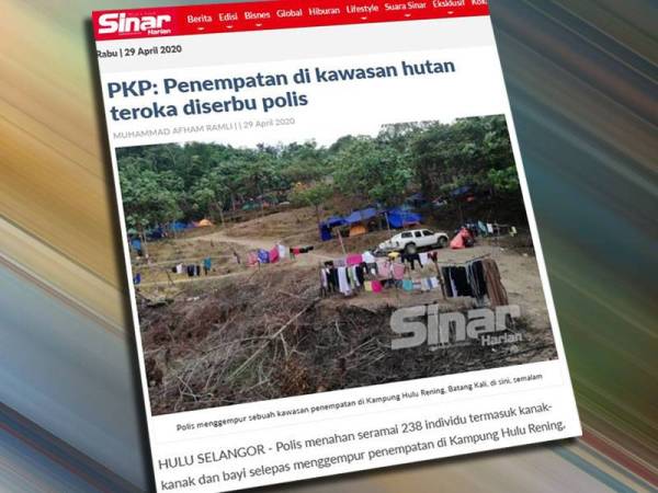 Laporan Sinar Harian hari ini.