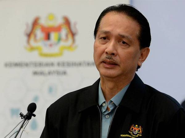 Datuk Dr Noor Hisham Abdullah ketika sidang media harian berkaitan jangkitan COVID-19 di Kementerian Kesihatan hari ini.-Foto Bernama