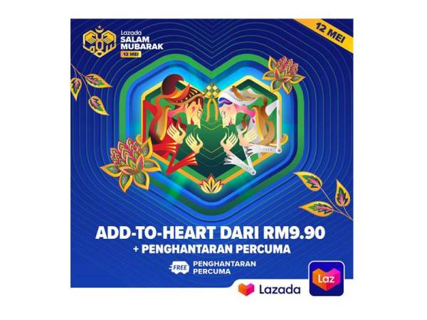 Penghantaran percuma bermula 12 Mei menerusi Selera Lazada terus ke muka pintu.