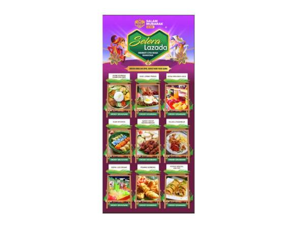 Selera Lazada tampil dengan senarai menu makanan panas yang pasti memikat.