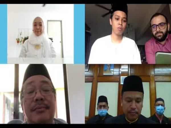 Yasmin di Puchong selamat bernikah dengan suaminya yang berada bersama rakan serumah di Cyberjaya berwalikan bapanya di Shah Alam.