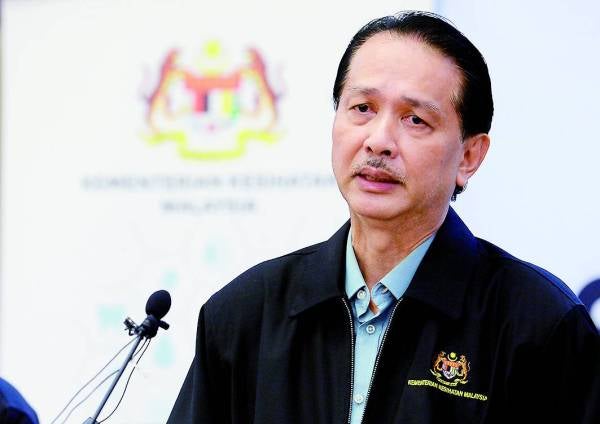 Ketua Pengarah Kesihatan Datuk Dr Noor Hisham Abdullah
--fotoBERNAMA