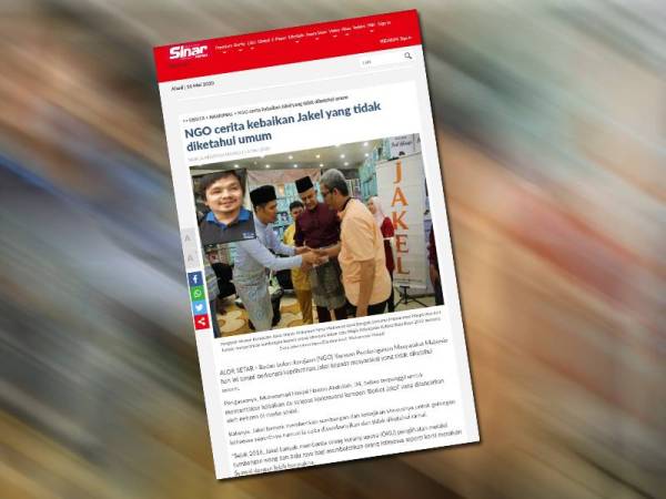 Laporan Sinar Harian pada 6 Mei 2020.