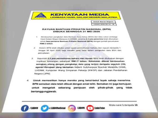 Rayuan BPN dilanjut hingga 31 Mei