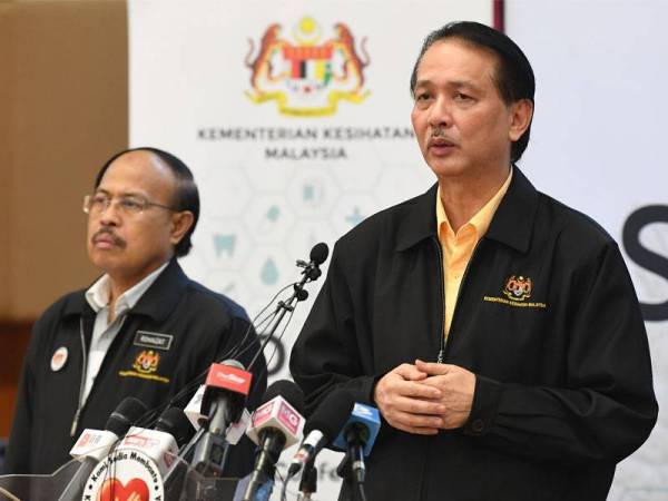 Dr Noor Hisham pada sidang media harian berkaitan jangkitan Covid-19 di Kementerian Kesihatan.
-Foto Bernama