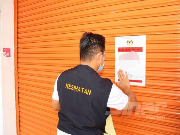 MPKL mengeluarkan notis penutupan ke atas restoran terlibat.