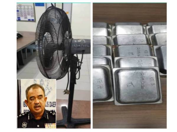 Antara barangan yang dirampas semula daripada kumpulan terbabit. (Gambar kecil: Noorzainy Mohd Noor )