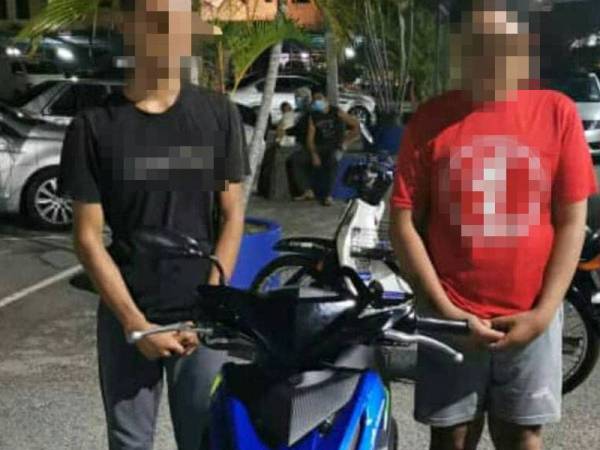 Antara yang ditahan dalam Ops Bersepadu Samseng Jalanan Covid-19 kerana menunggang secara bahaya dan melulu malam tadi.