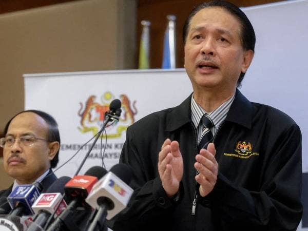 Dr Noor Hisham semasa sidang media harian berkaitan jangkitan COVID-19 di Kementerian Kesihatan.