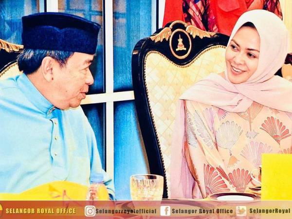 Sultan Sharafuddin Idris Shah dan Tengku Permaisuri Norashikin. -Foto: Selangor Royal Office