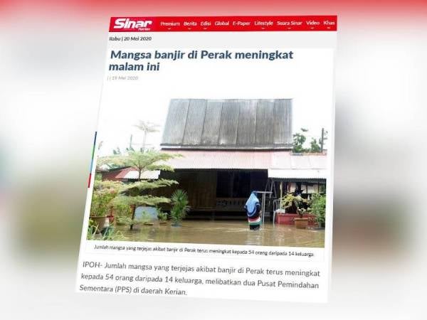 Laporan Sinar Harian semalam.