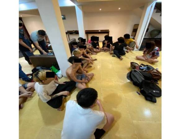 Individu yang ditahan berusia 16 hingga 38 tahun termasuk 21 lelaki tempatan, enam wanita tempatan dan tujuh warga Vietnam.