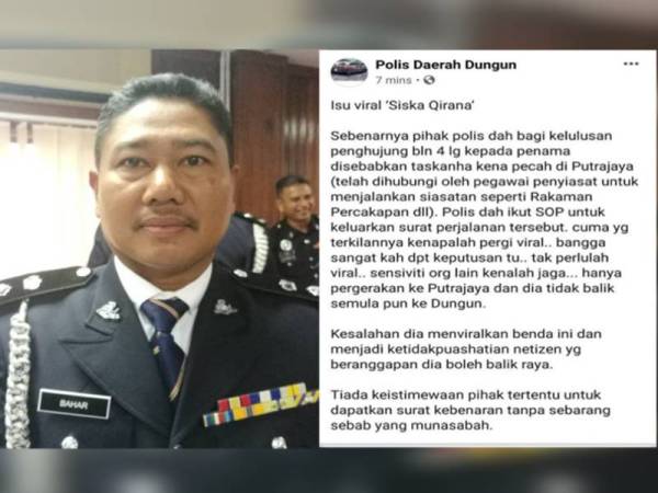 Polis menjelaskan dakwaan wanita itu.