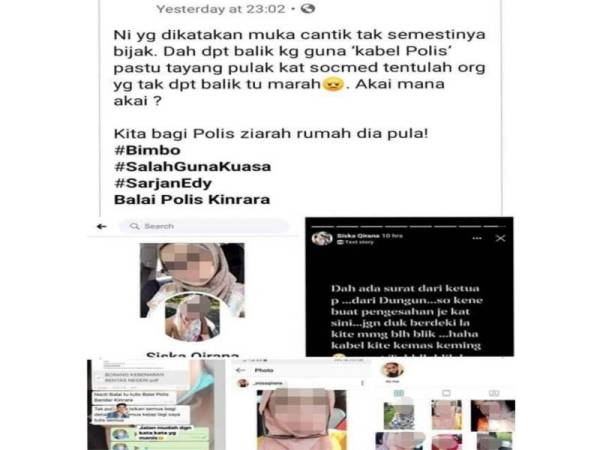 Antara paparan netizen yang mengecam tindakan wanita itu