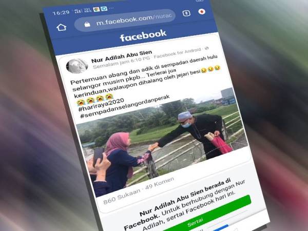 Video ini tular di media sosial mendapat simpati pengguna Facebook.
