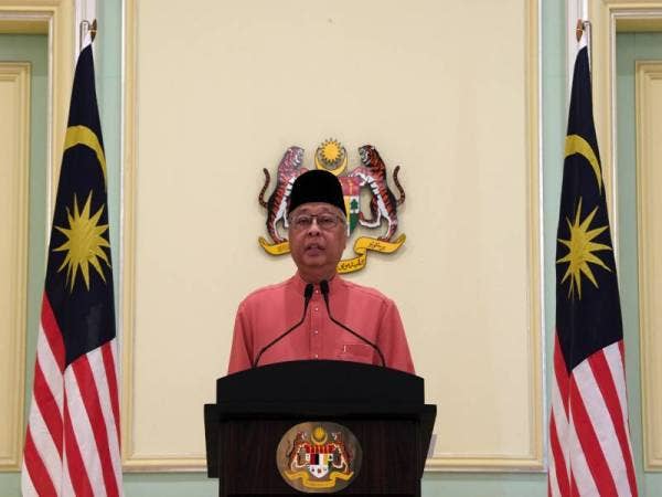 Ismail Sabri pada sidang media harian PKPB di Bangunan Perdana Putra hari ini. - Foto Bernama