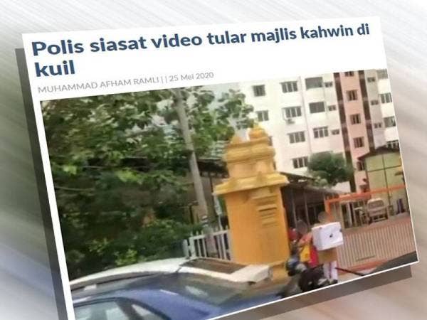 Keratan Sinar Harian berhubung video tular perkahwinan di sebuah kuil sebelum ini.