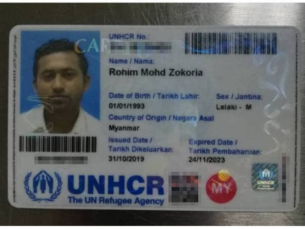 Lelaki Rohingya yang melarikan diri dari pusat kuarantin. - Foto PDRM