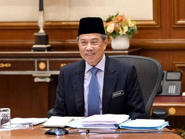 Perdana Menteri Tan Sri Muhyiddin Yassin mengadap Yang di-Pertuan Agong Al-Sultan Abdullah Ri’ayatuddin Al-Mustafa Billah Shah bagi sesi Pra-Kabinet menerusi persidangan video di Bangunan Perdana Putra hari ini.