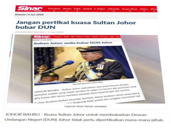 Laporan Sinar Harian hari ini.