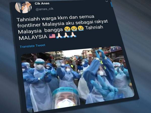 Paparan Twitter @anas_cik tular di laman sosial.