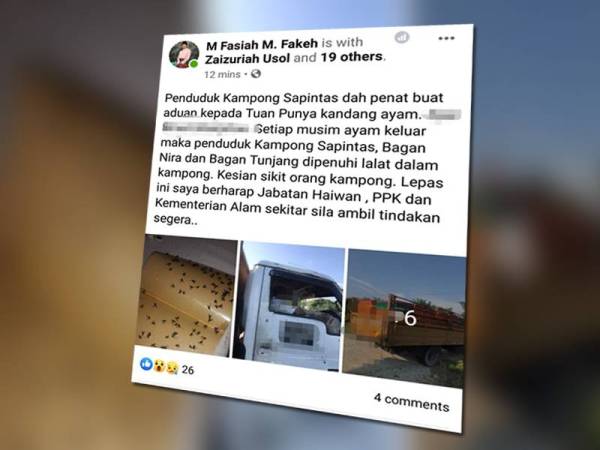 Mohd Fasiah memuat naik status di Facebook beliau hari ini.