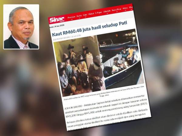 Laporan Sinar Harian hari ini. Gambar kecil: Dr Azmi Mohd Nor