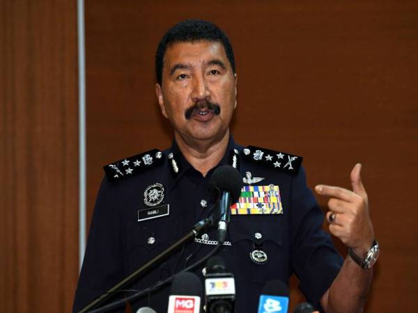 Ramli pada sidang media khas di Bukit Aman hari ini. - Foto Bernama