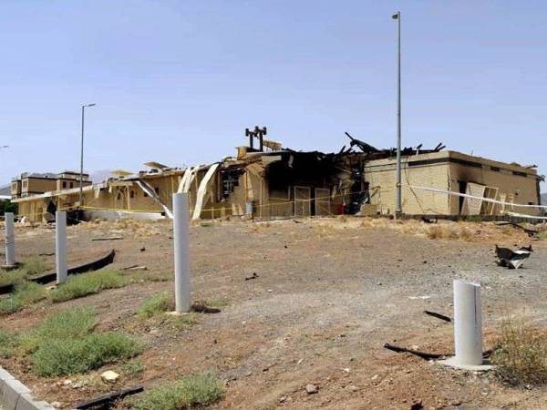 Kompleks nuklear Natanz di Iran yang terbakar minggu lalu.