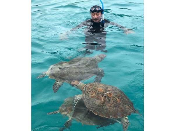 Vincent sering melakukan aktiviti snorkel berhampiran The Taaras Beach and SPA Resorts.