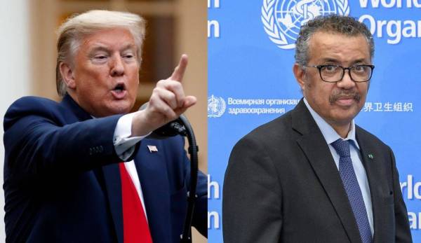 Donald Trump, Dr Tedros Adhanom