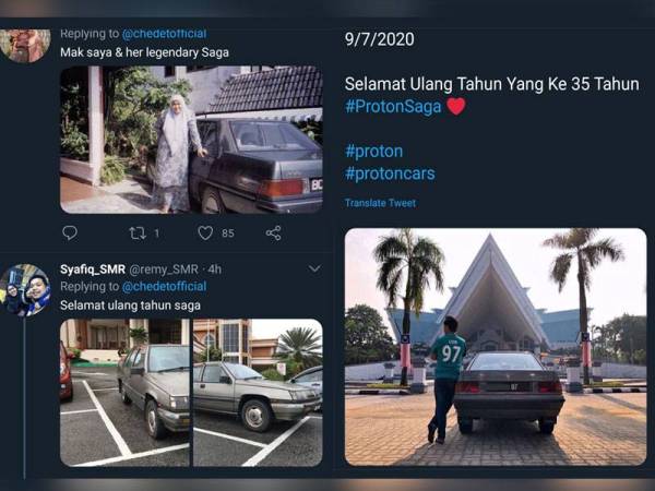 Netizen bangga memiliki Proton Saga sehingga kini. Netizen berkongsi kemegahan bersama Proton Saga miliknya sudah berusia 35 tahun.