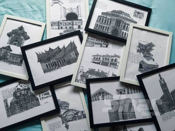 Antara hasil karya Asyreeq memukau pandangan.