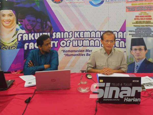 Dr Safry Kamal (kanan) sebagai panel berkongsi Sejarah Lanskap Pembangunan Negeri Perak sejak 1874 hingga 2015.