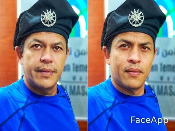 Antara gambar Syaiful seiras Shah Rukh Khan yang tular di laman sosial sejak semalam.