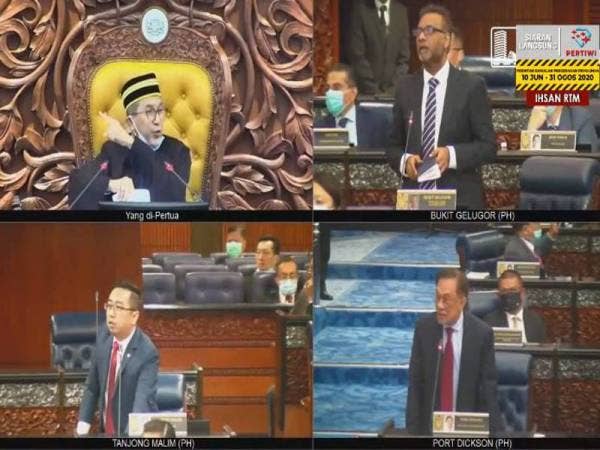 Antara suasana kecoh di Dewan Rakyat.