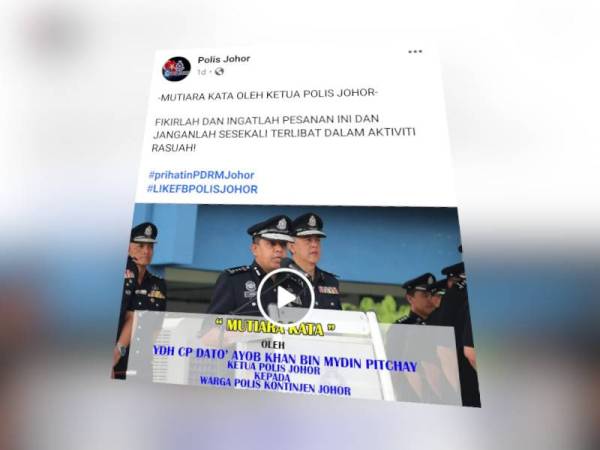 [VIDEO] 'Kena talkin terus dengan Ketua Polis Johor'