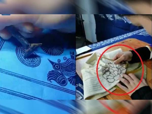 Menerusi laporan Xinhua, batik didakwa sebagai seni yang diamalkan oleh kumpulan etnik minoriti di Guizhou dan Yunaan. - Foto Agensi