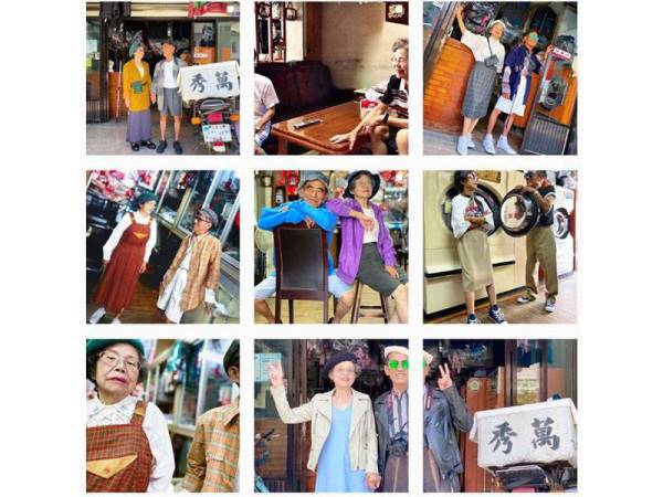 Pasangan warga emas mengenakan pakaian milik pelanggan yang tidak diambil sejak puluhan tahun di kedai dobi mereka.