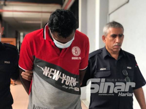 Sugu dibawa ke Mahkamah Sesyen Ipoh atas pertuduhan mencederakan isterinya, Pavithra.