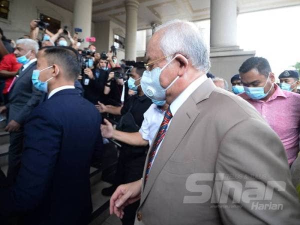 Bekas Perdana Menteri, Datuk Seri Najib Tun Razak hadir ke Kompleks Mahkamah, Kuala Lumpur, Jalan Duta. - FOTO ROSLI TALIB