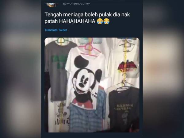 Video rakaman Ahmad Zikri jatuh tergolek semasa 'live' tular di Twitter.