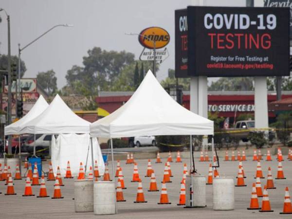 California mencatatkan peningkatan kes disahkan yang sehingga kini melepasi setengah juta atau 509,162.