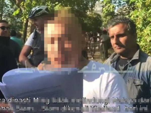 Video yang tular memaparkan seorang lelaki dipercayai warga Malaysia membuat ucapan yang berbaur hasutan dan sensitif umat Islam.