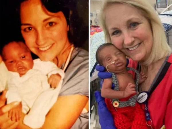 Lissa (kiri) bersama David dan gambar kanan, Lissa bersama anak David, Zayne juga bayi pramatang. - Foto Metro.co.uk