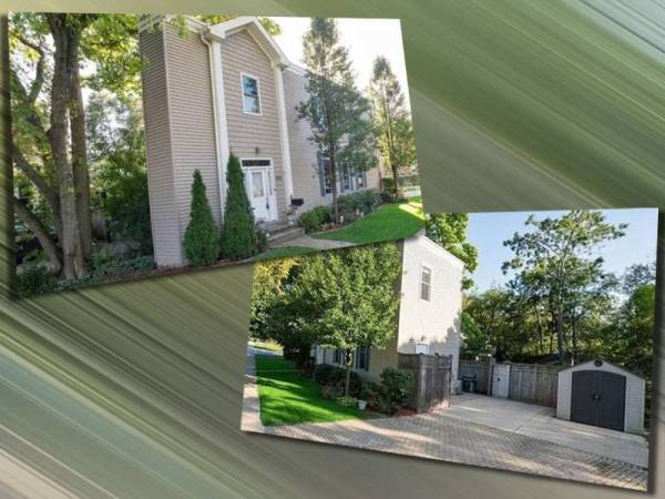 Pandangan sisi kiri dan kanan rumah berbentuk sepotong pai. - Foto Mirror