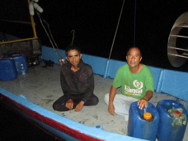 Mangsa ditemui dalam keadaan selamat selepas dilaporkan hilang sejak Sabtu lalu. Foto: APMM Perak.