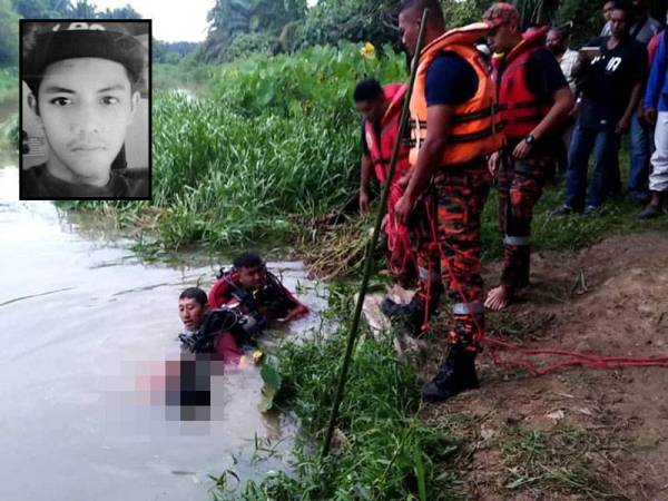 Mangsa ditemui pada jam 6.55 petang di lokasi mangsa dilaporkan mula terjatuh. Gambar kecil: Abdul Hadi Ghazali