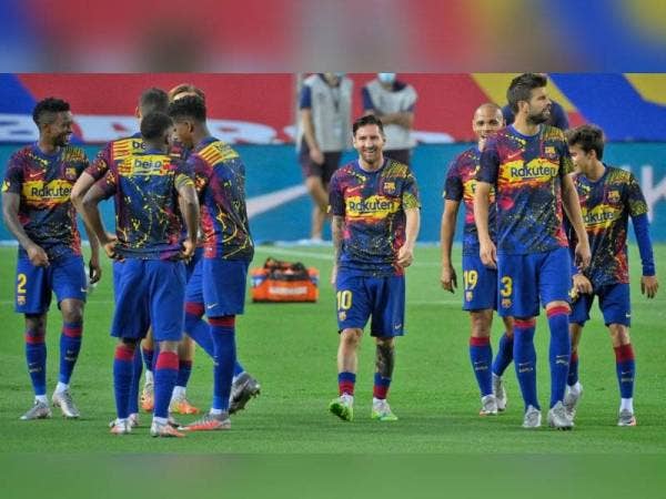 Messi (tengah) bakal menjadi taruhan terbaik Barcelona pada pertemuan menentang Bayern di Lisbon awal pagi esok.