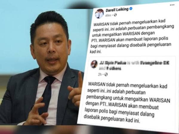 Tangkap layar Facebook Darell.